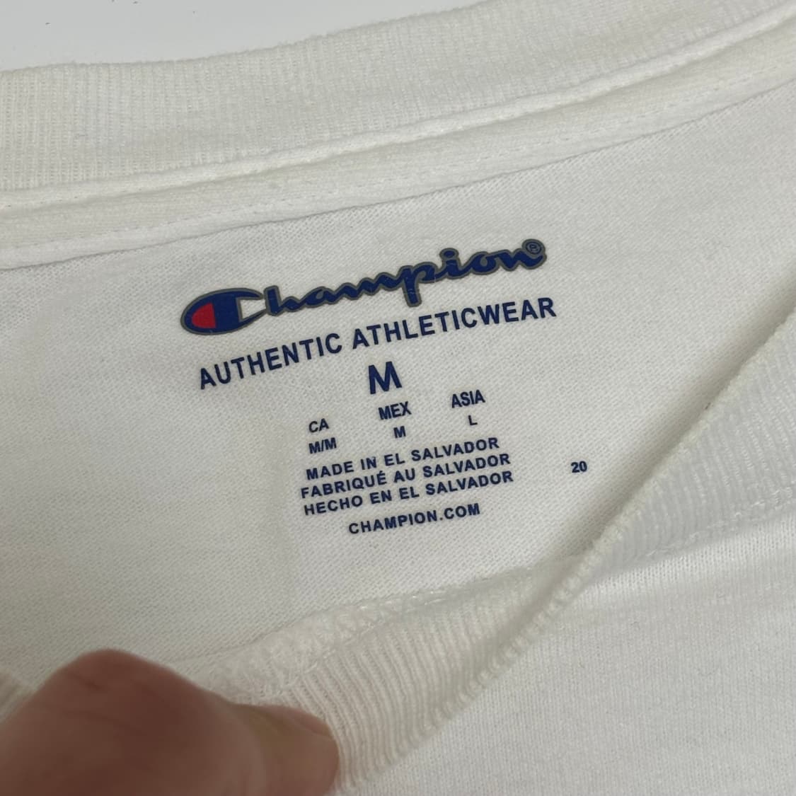 챔피온 (Champion) 화이트 롱슬리브 티셔츠 상품이미지3