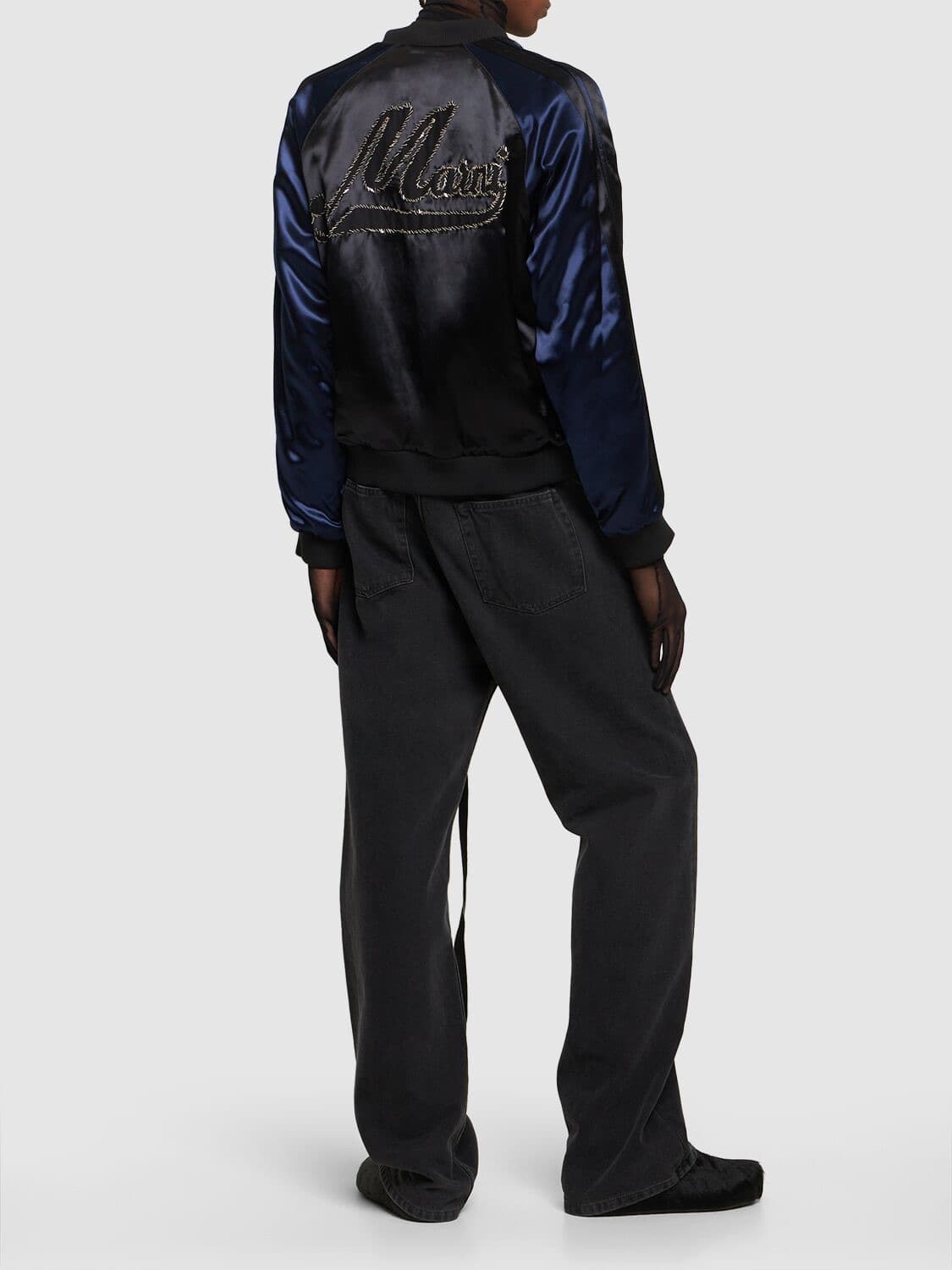 세븐틴 조슈아님 착용) 마르니 24시즌 새틴 벨벳 봄버 자켓 스카쟌 상품이미지9