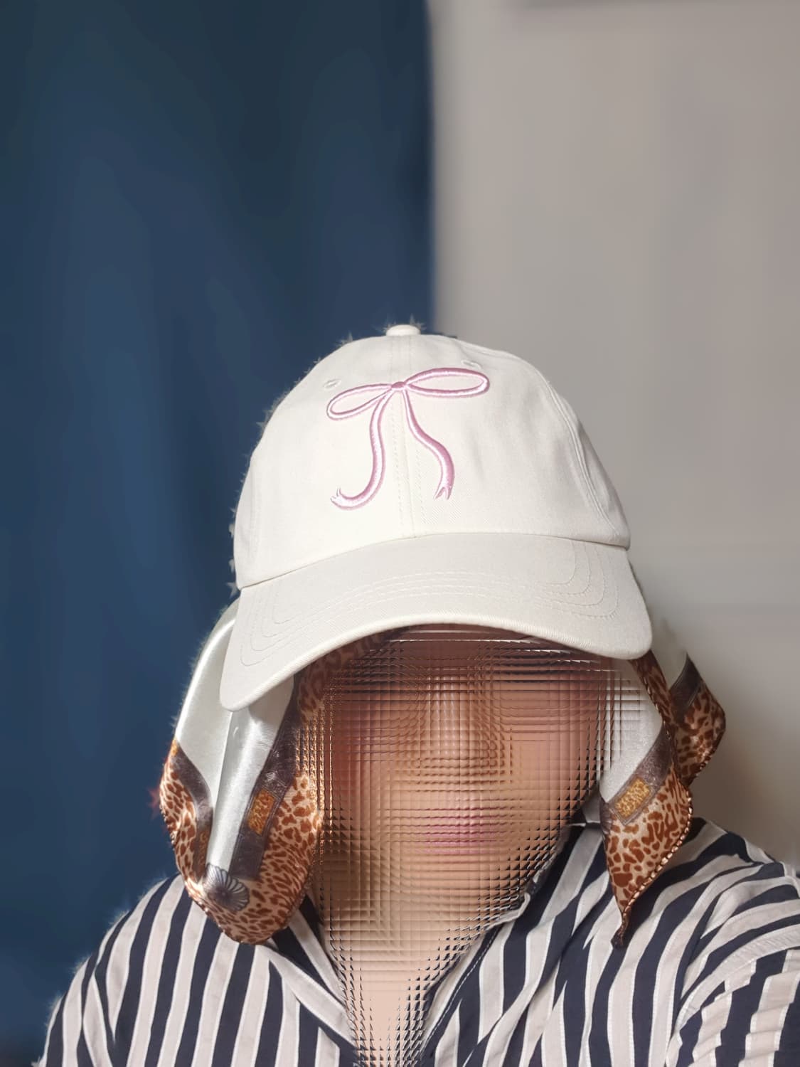 크림베이지 핑크 레터링 프루타 리본 볼캡 모자  상품이미지9