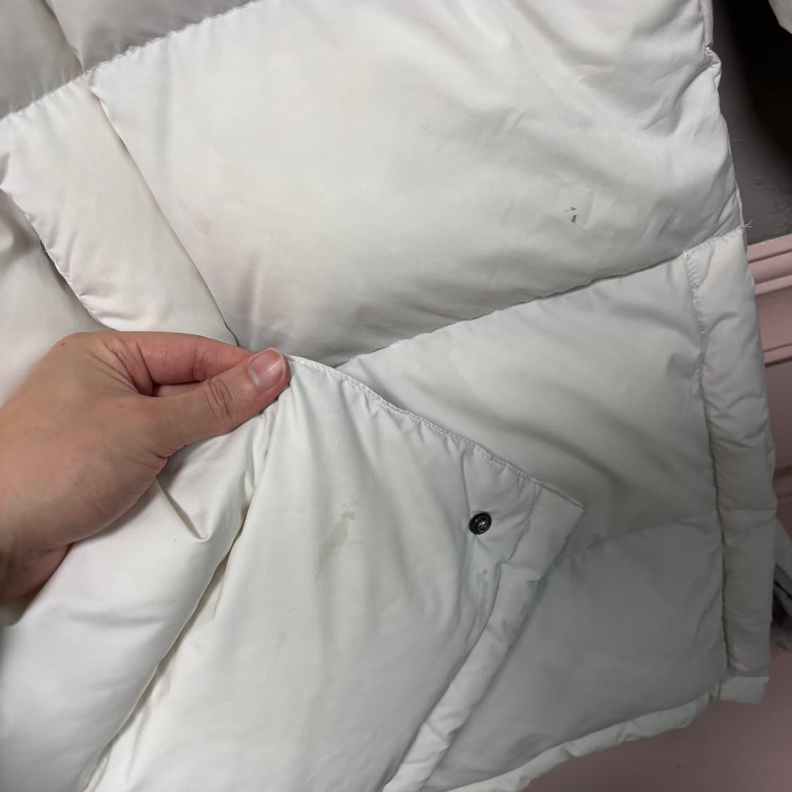 아디다스 삼선 덕다운 롱패딩 화이트 상품이미지6