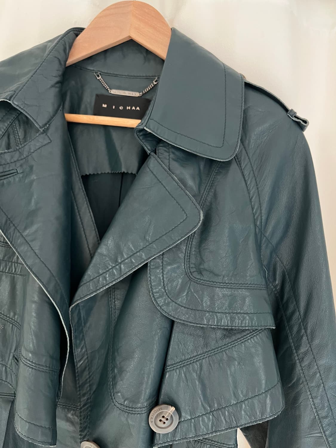 MICHAA 양가죽 트렌치 코트 상품이미지2