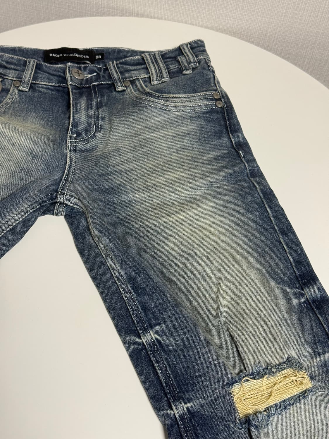 착샷o Racer worldwide slim low-waist denim 상품이미지4