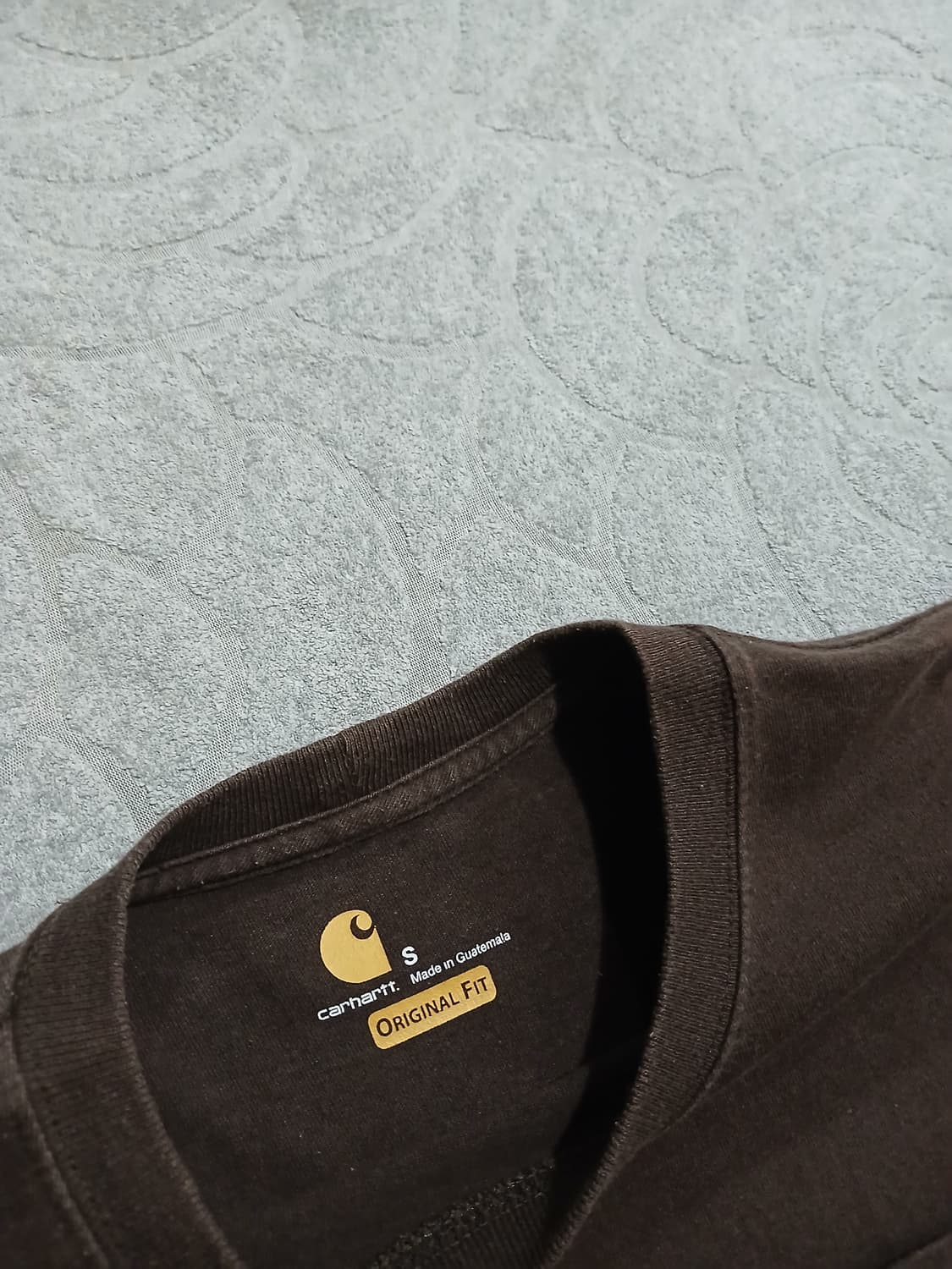 칼하트 브라운 포켓 반팔티 S 상품이미지3