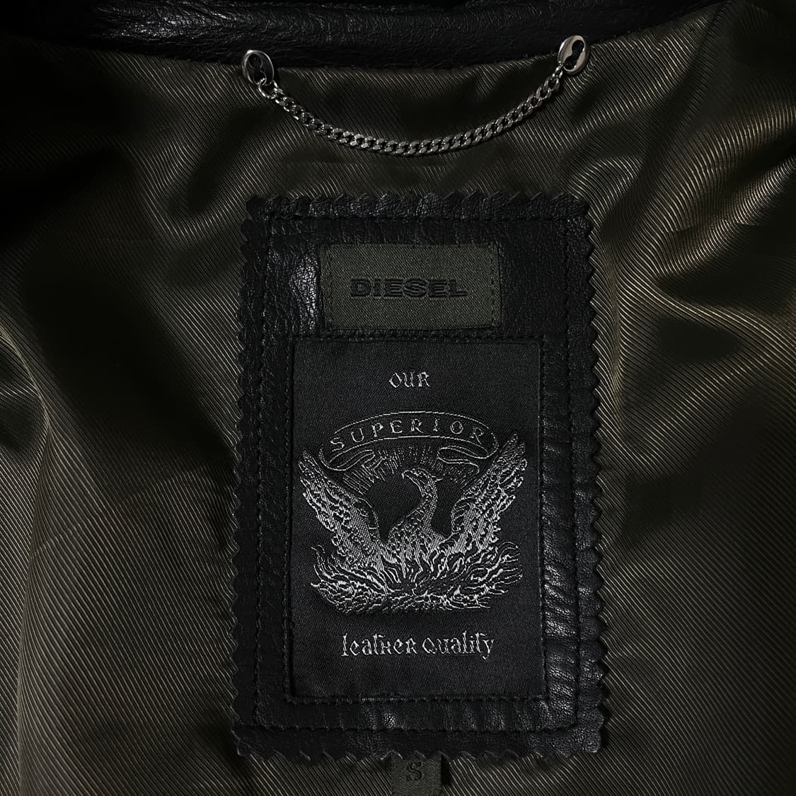 디젤 superior 소가죽 자켓 블랙 상품이미지4