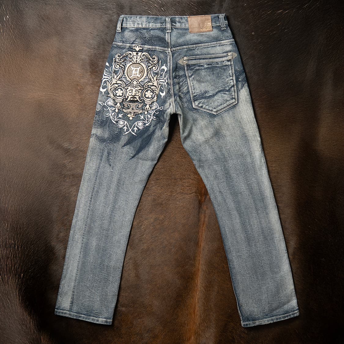 [31] 00s AKADEMIKS 아카데믹스 스티치 아트웍 데님팬츠  상품이미지1