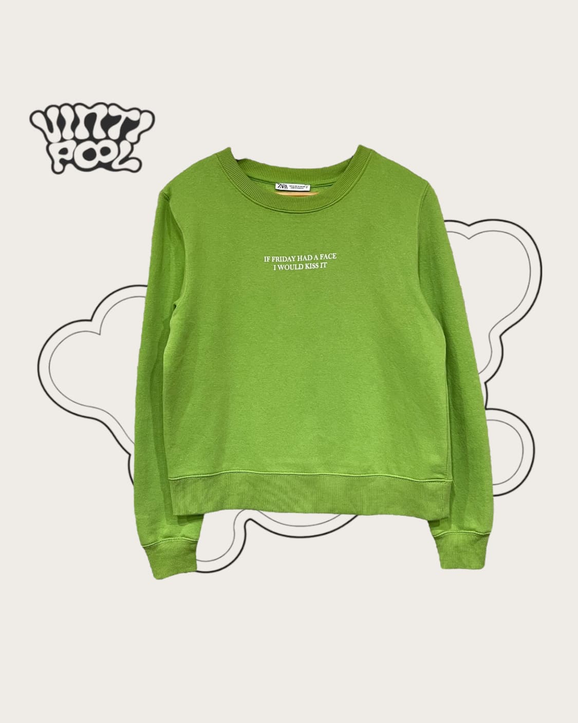 ZARA 자라 크루넥 기모 맨투맨 M 상품이미지1