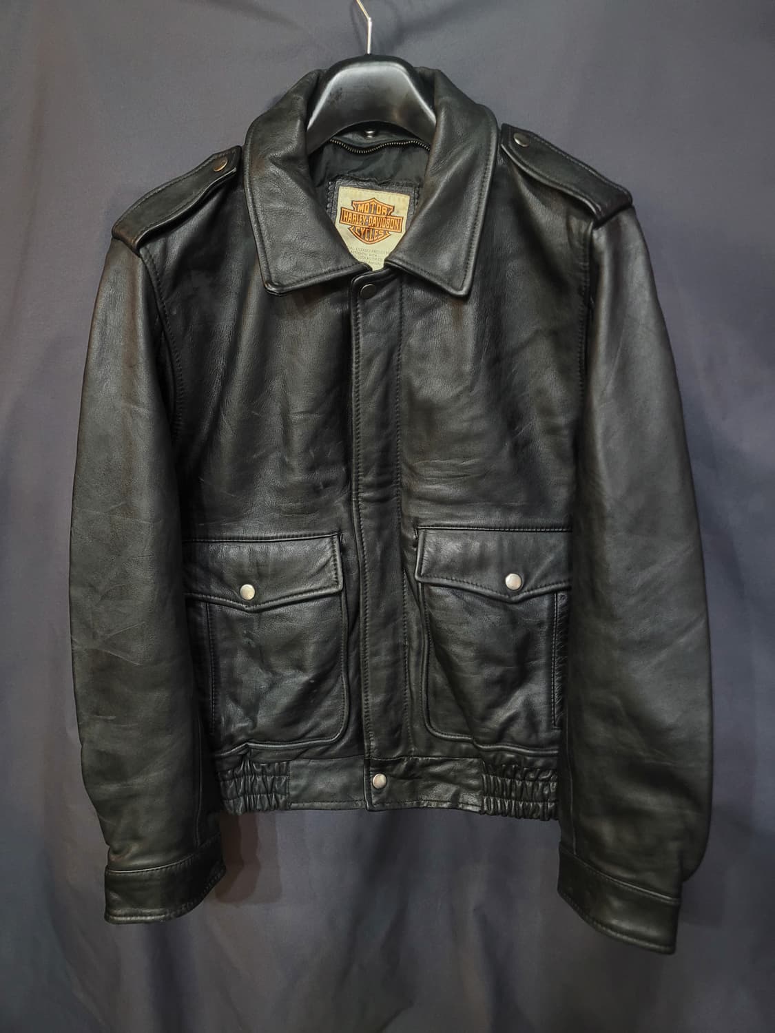 HARLEY DAVIDSON 할리데이비슨 빈티지 리얼 레더 라이더 자켓 상품이미지1