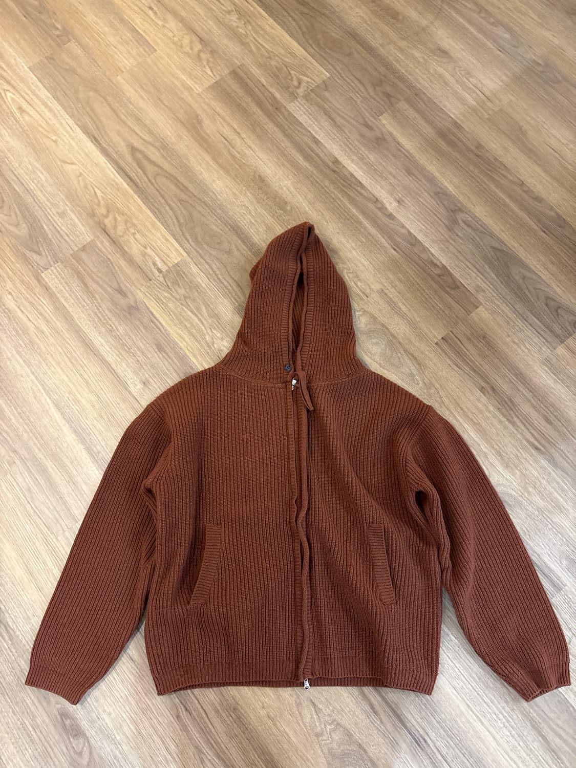 블랙아웃 니트후드집업 M 상품이미지1