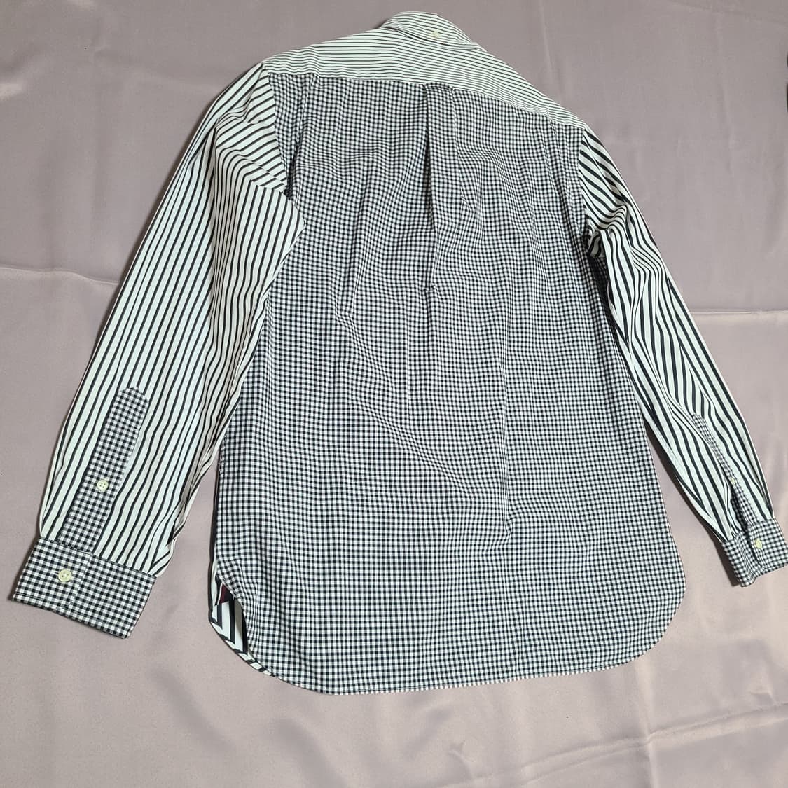 (새상품급 M 100) 폴로 랄프로렌 스트라이프 킹엄체크 긴팔 셔츠 상품이미지5