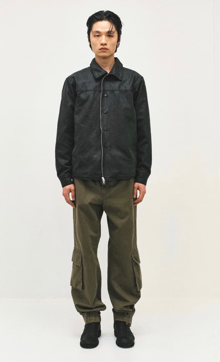 [M] 서피스에디션 버튼 셔츠 자켓 블랙 상품이미지1