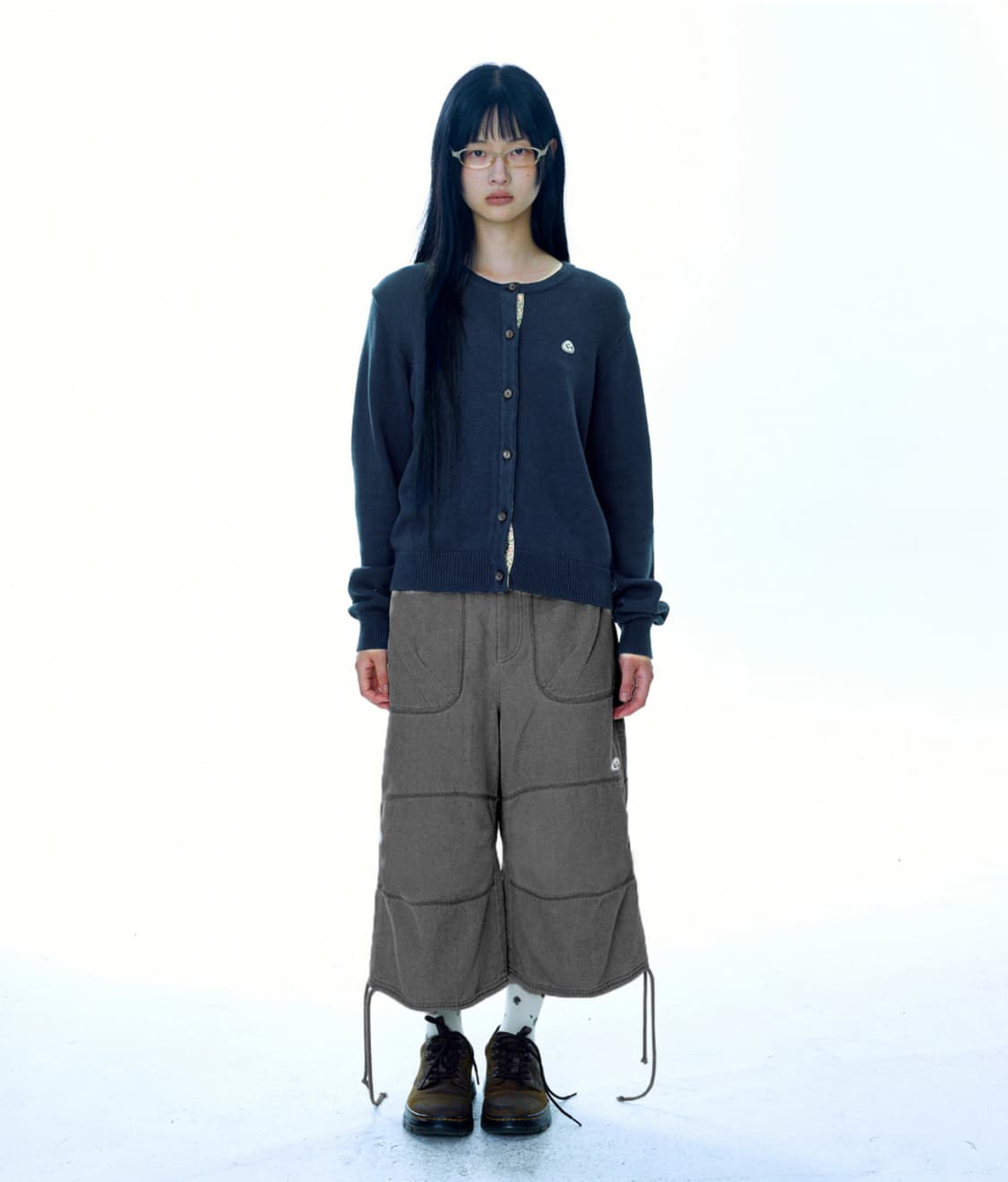 코이세이오 옥스퍼드 지그재그팬츠 차콜 2사이즈 상품이미지2