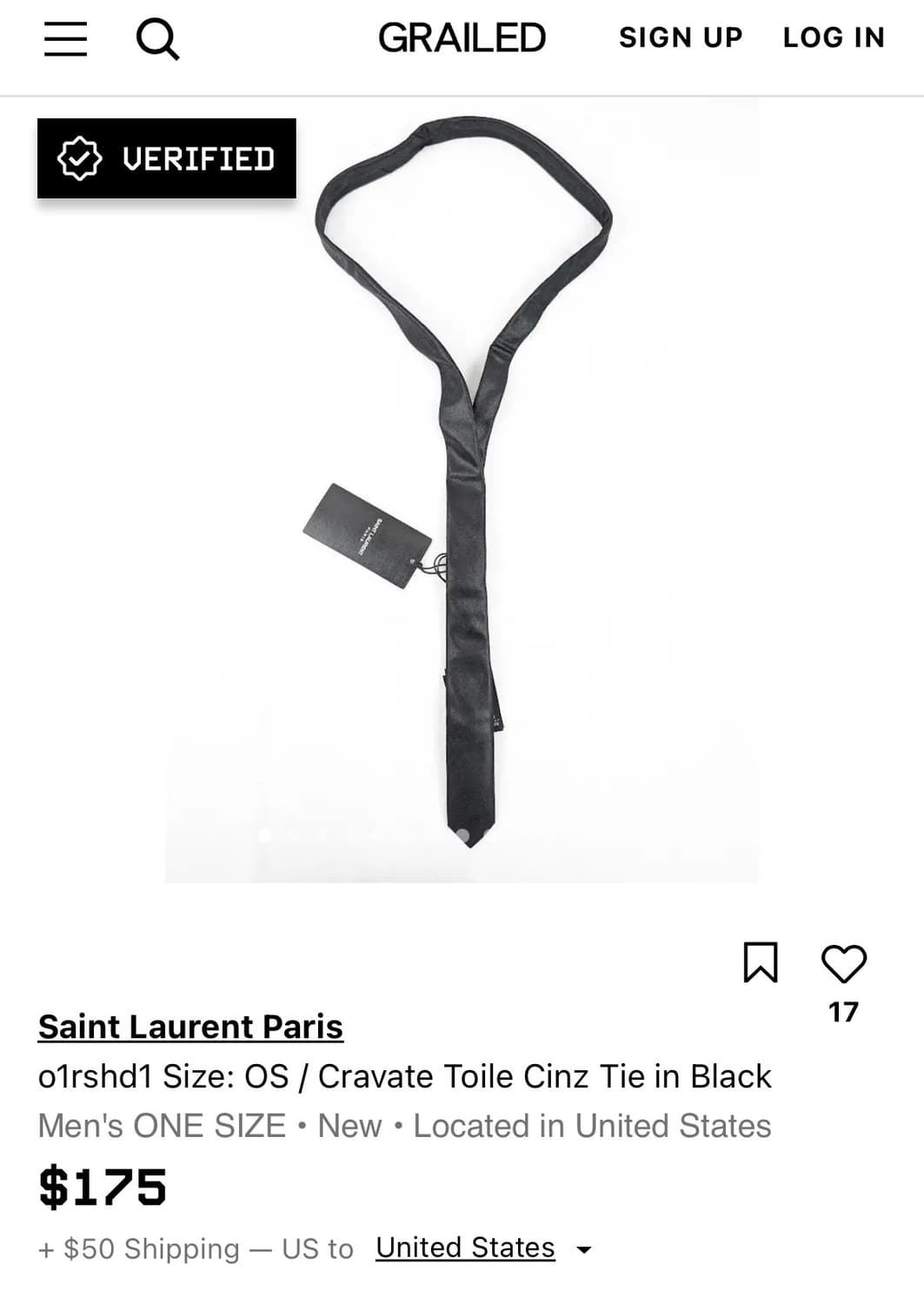Saint laurent skinny tie 생로랑 스키니 타이 블랙 상품이미지4