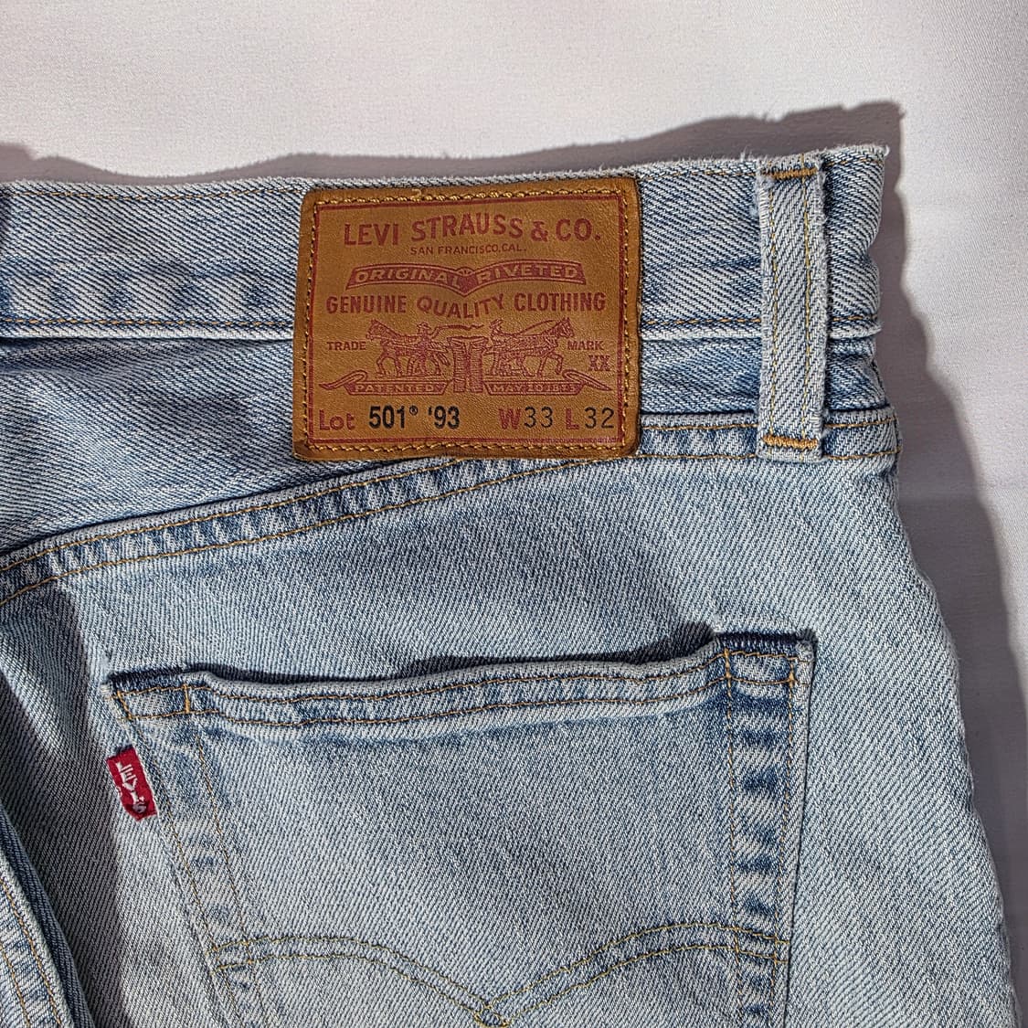 [W33L32]리바이스 프리미엄 501'93 데님팬츠 상품이미지6