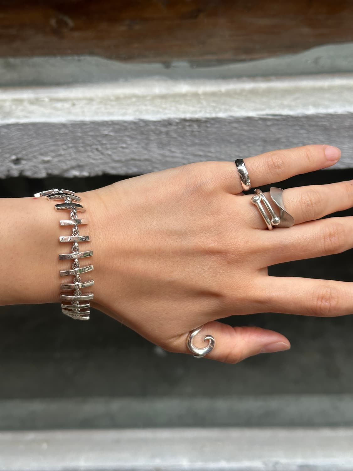 Contemporary Linear 925Silver Bracelet 상품이미지5