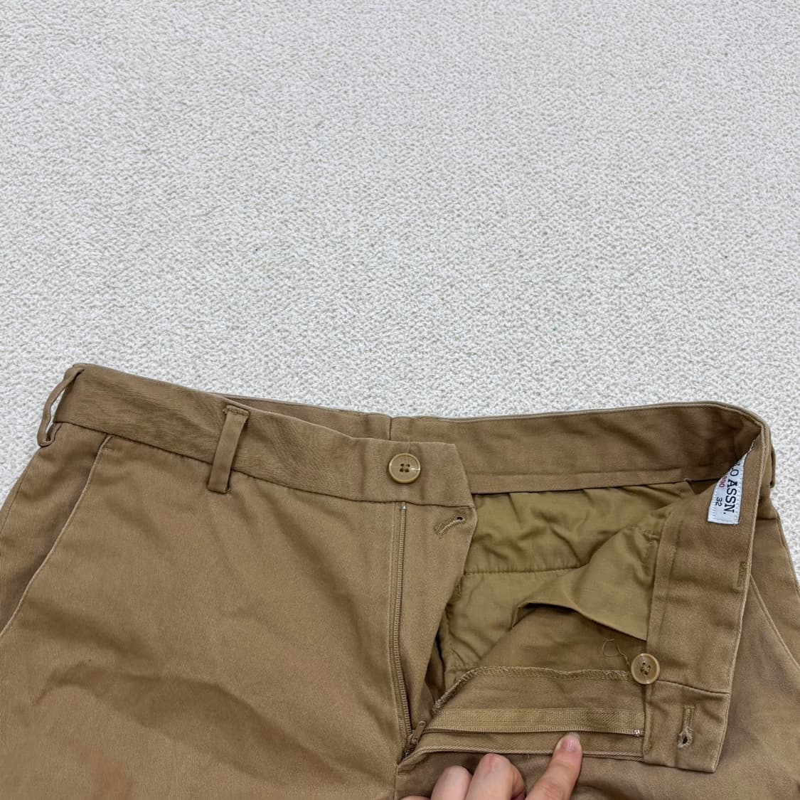 32 US폴로 남성 베이지 치노 팬츠 0520E 상품이미지4