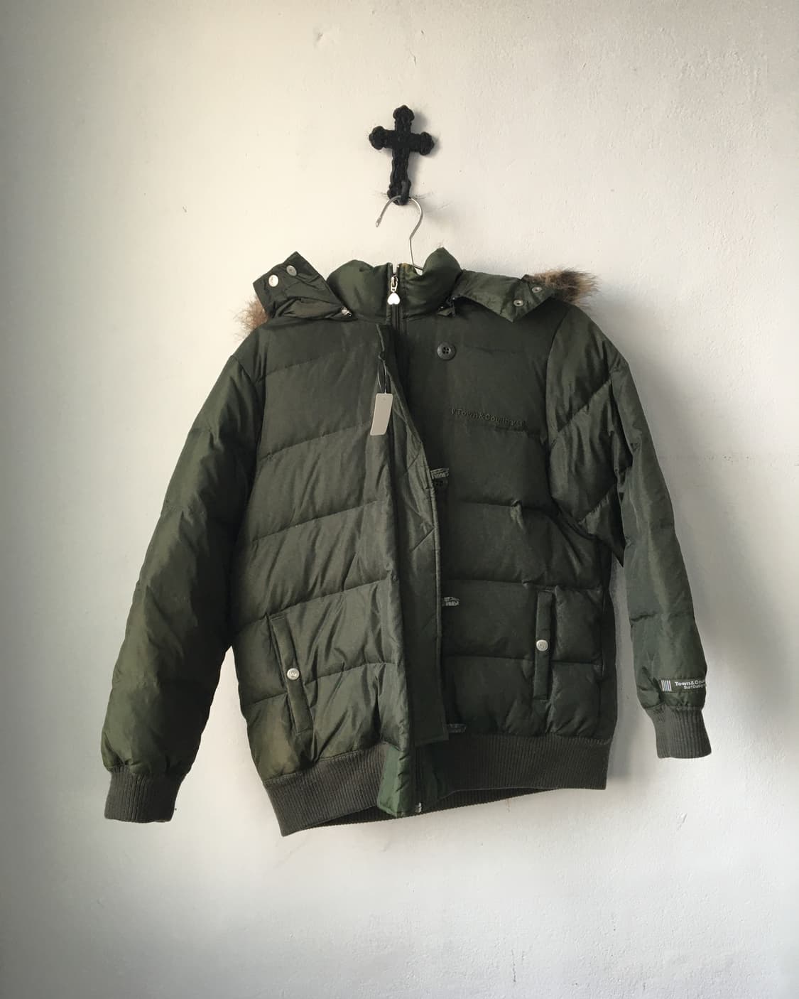 Fake fur hood jacket 상품이미지2