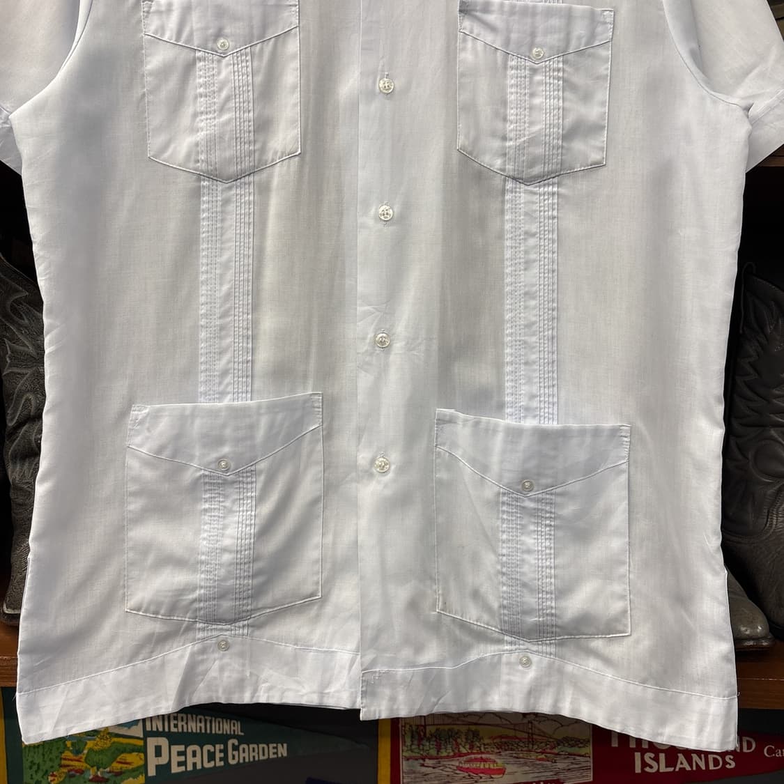 80s Romani 라이트 코튼트윌 알포르자 쿠바셔츠 한국생산 N1242 상품이미지4