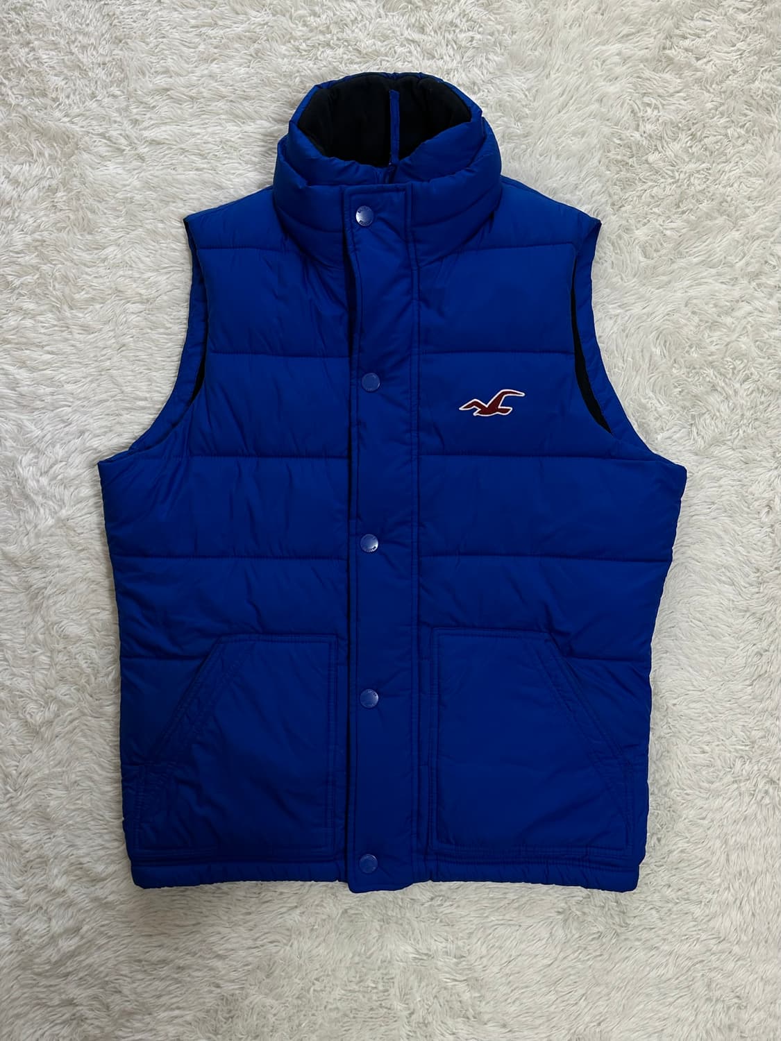 홀리스터 파란색 패딩 조끼 L 상품이미지1