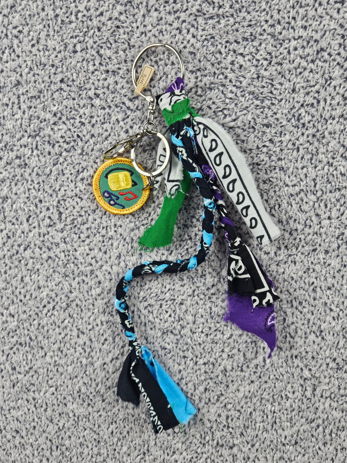 핸드메이드 커스텀 패치 반다나 카라비너 키링 / 10676 상품이미지2