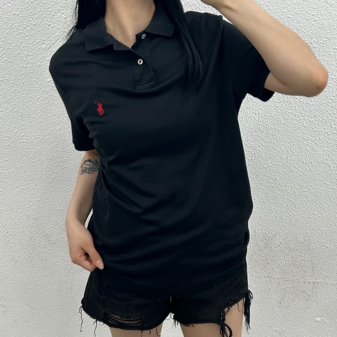 폴로 랄프로렌 레드포니 블랙 pk반팔 M 상품이미지1