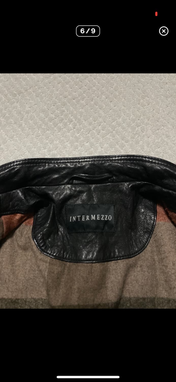 Intermezzo 인터메조 웨스턴 무드 램스킨 양가죽 절개 봄버 레더 상품이미지6
