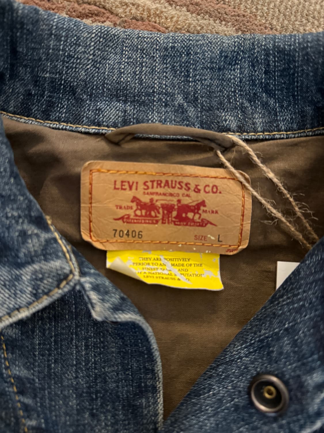 Levi’s Denim × Check Sleeve Jacket 상품이미지3