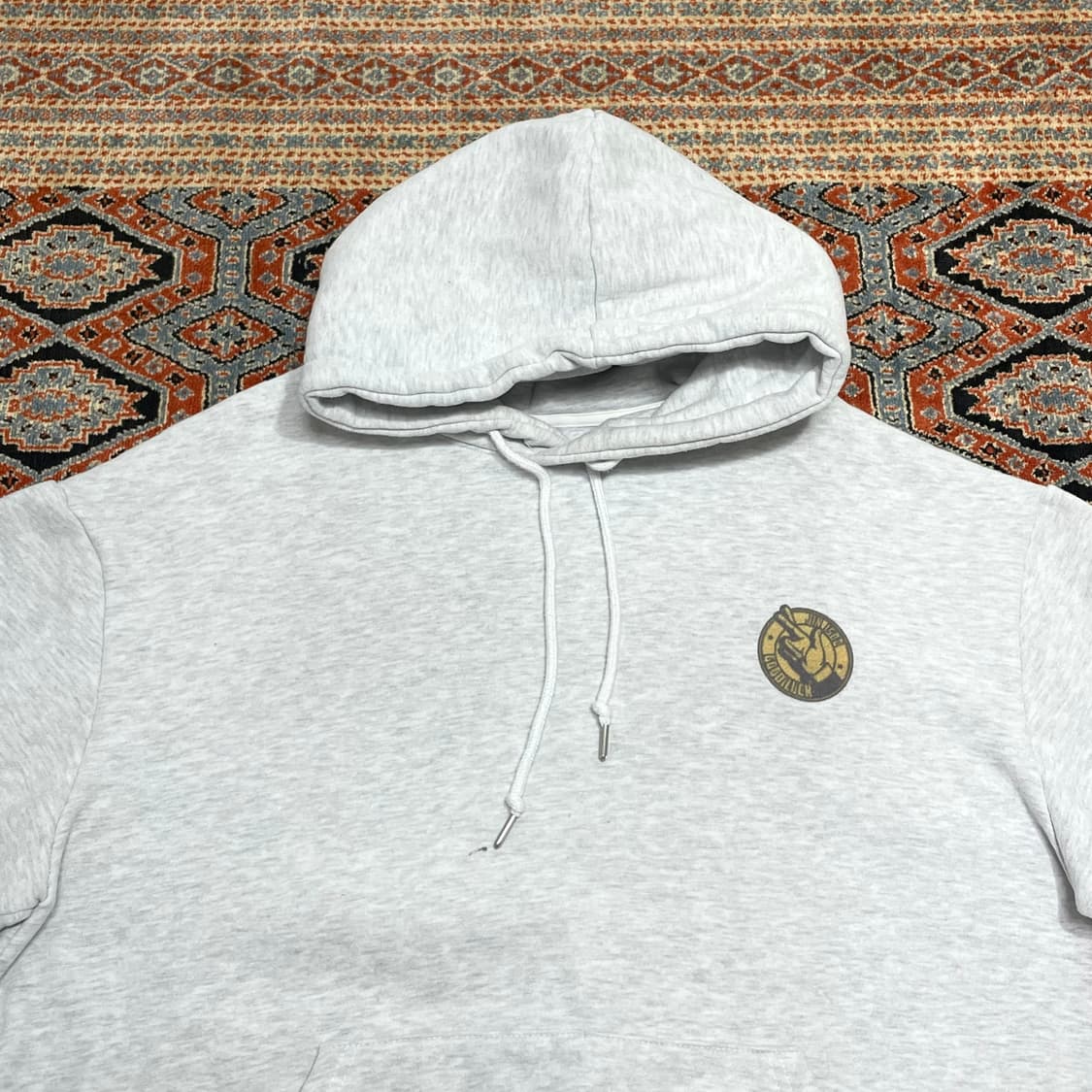 아슬레저랩 라이트그레이 기모 후드티셔츠 남성XL 상품이미지2