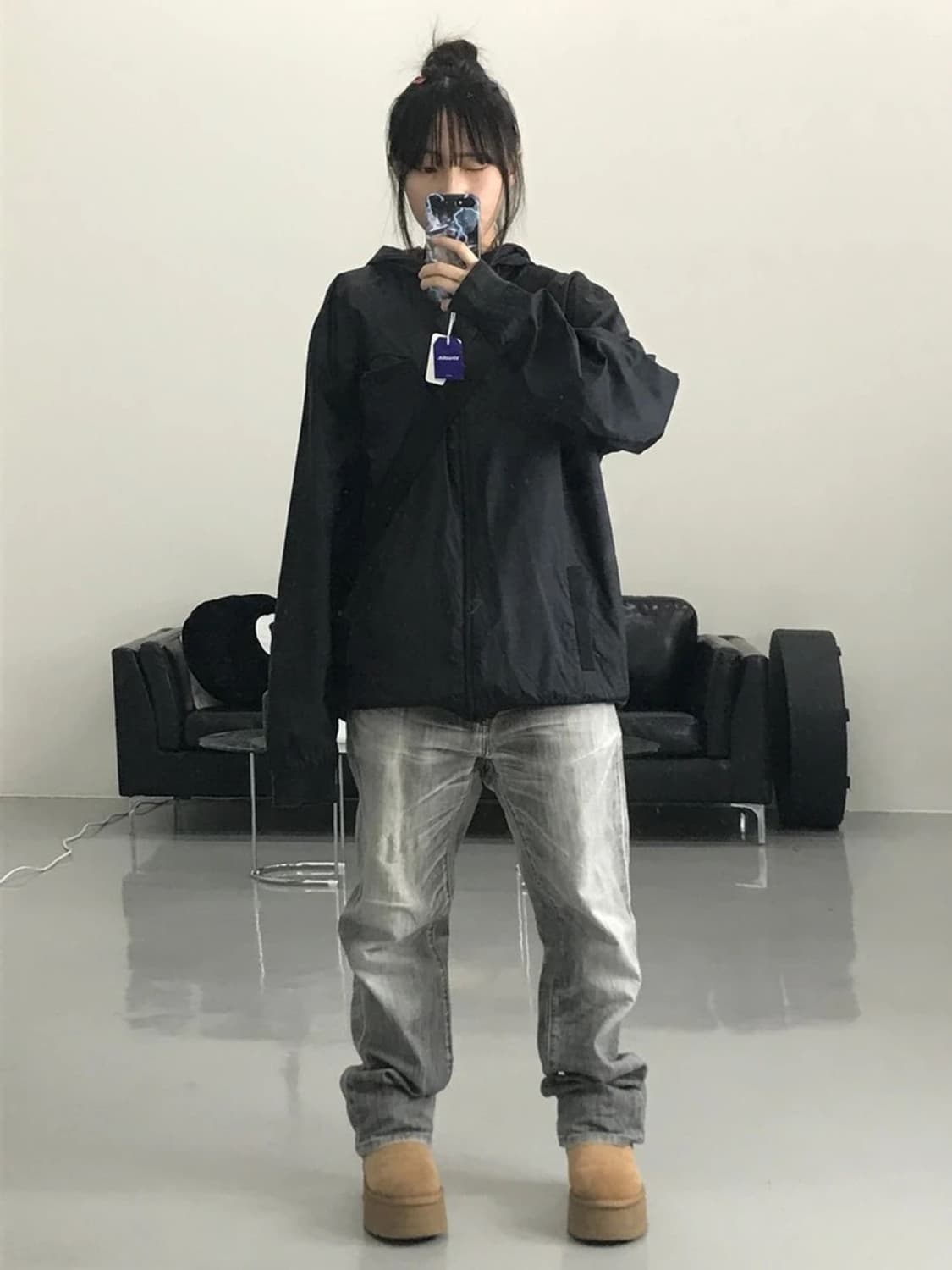 반스 블랙 바람막이 상품이미지2