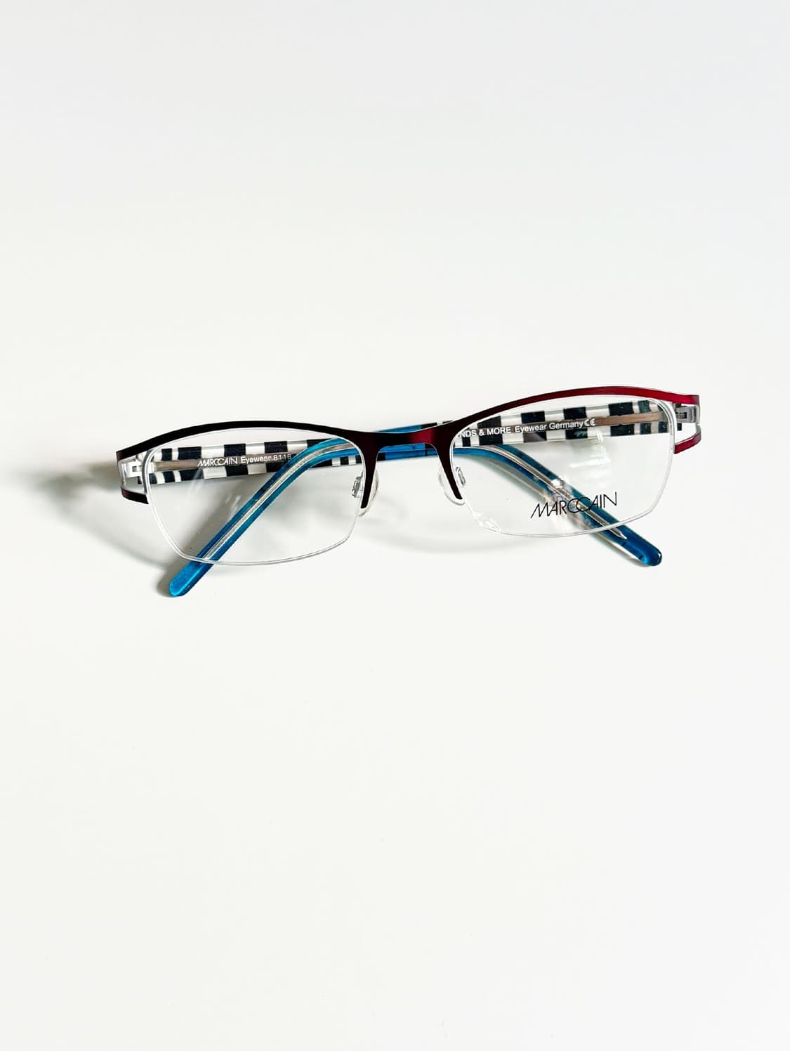 독일제 MARC CAIN 반무테 스퀘어 빈티지 안경 상품이미지1