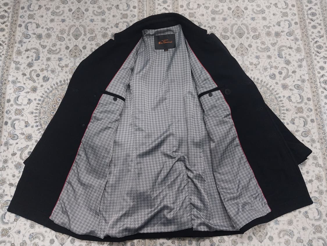 벤셔먼 블랙 더블 버튼 피코트 S 상품이미지2