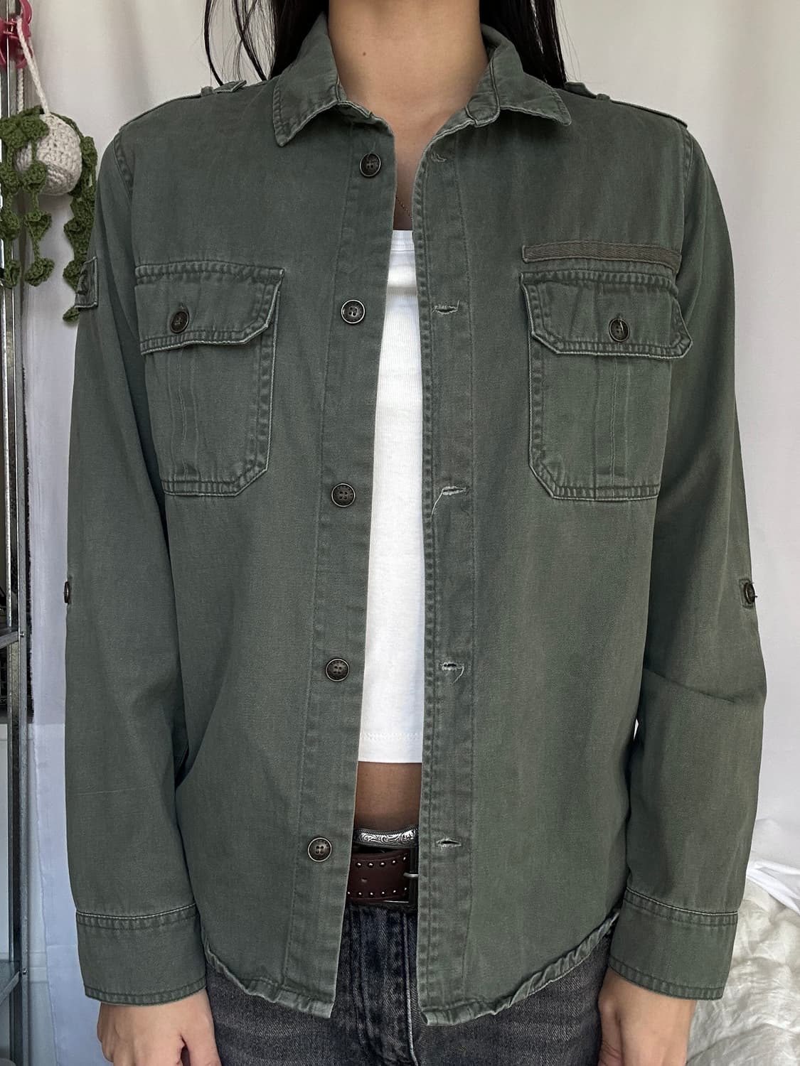 빈티지 코튼 긴팔 셔츠 상품이미지2