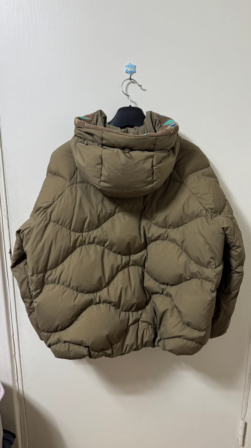 새상품) 베네통 라고 니트 단작 후드 구스 패딩 42 상품이미지10