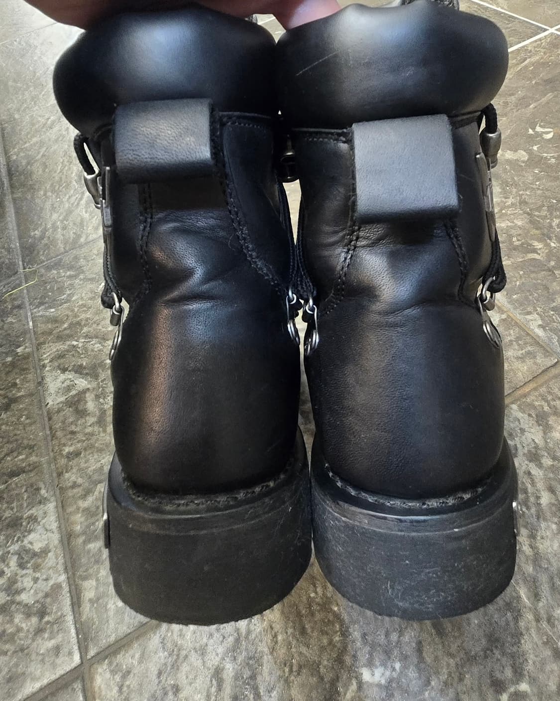 할리데이비슨 블랙 레더 부츠 상품이미지2