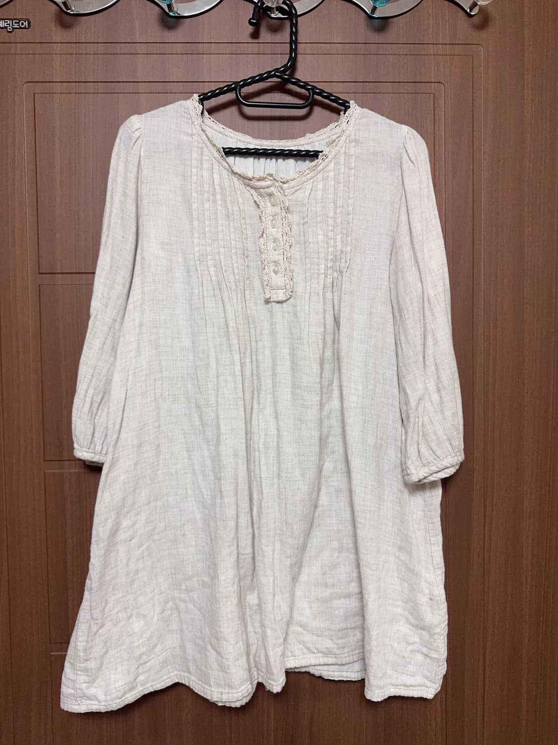 모리걸 체크 바선생 도트 레이스 둥근카라 셔츠 원피스 모음 상품이미지10