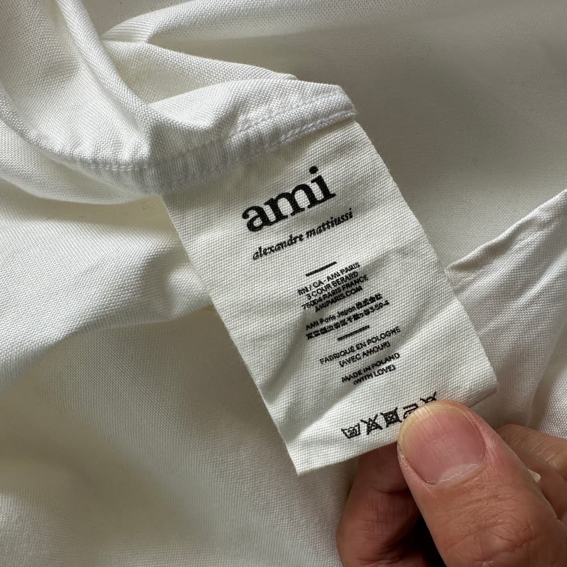 Ami 아미 화이트 옥스포드 스몰 와펜 셔츠 상품이미지7