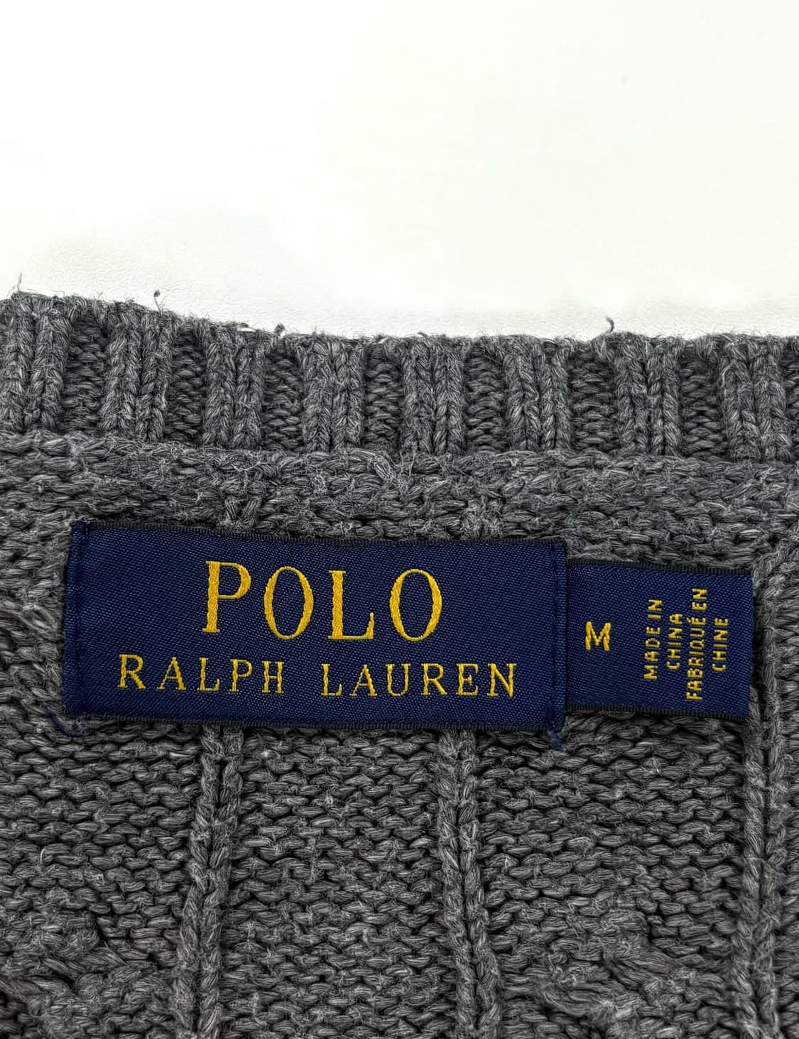 폴로 랄프로렌 그레이 꽈배기 니트   상품이미지3