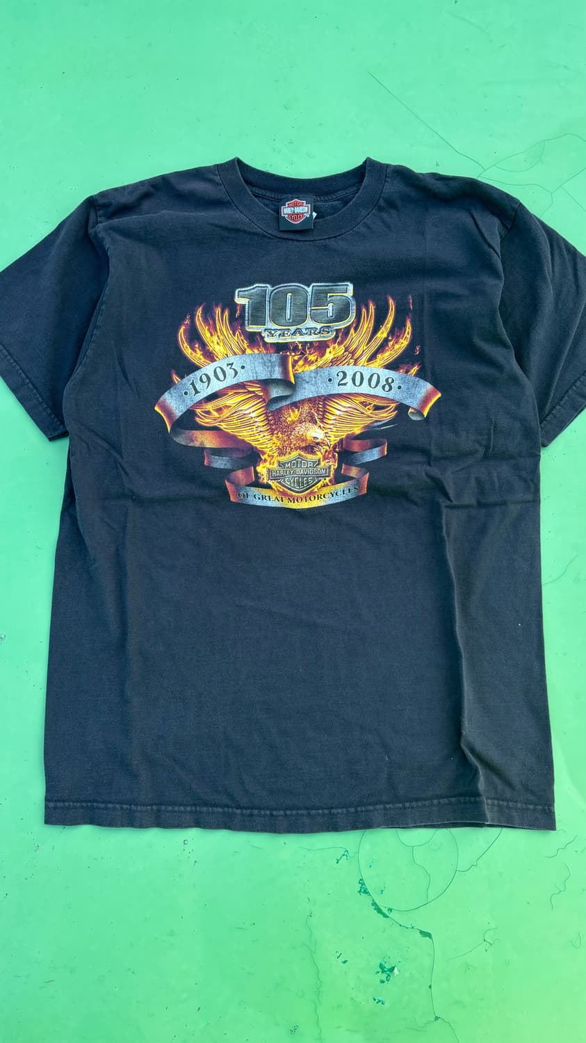 00's Harley Davidson 105 years graphic T 상품이미지2
