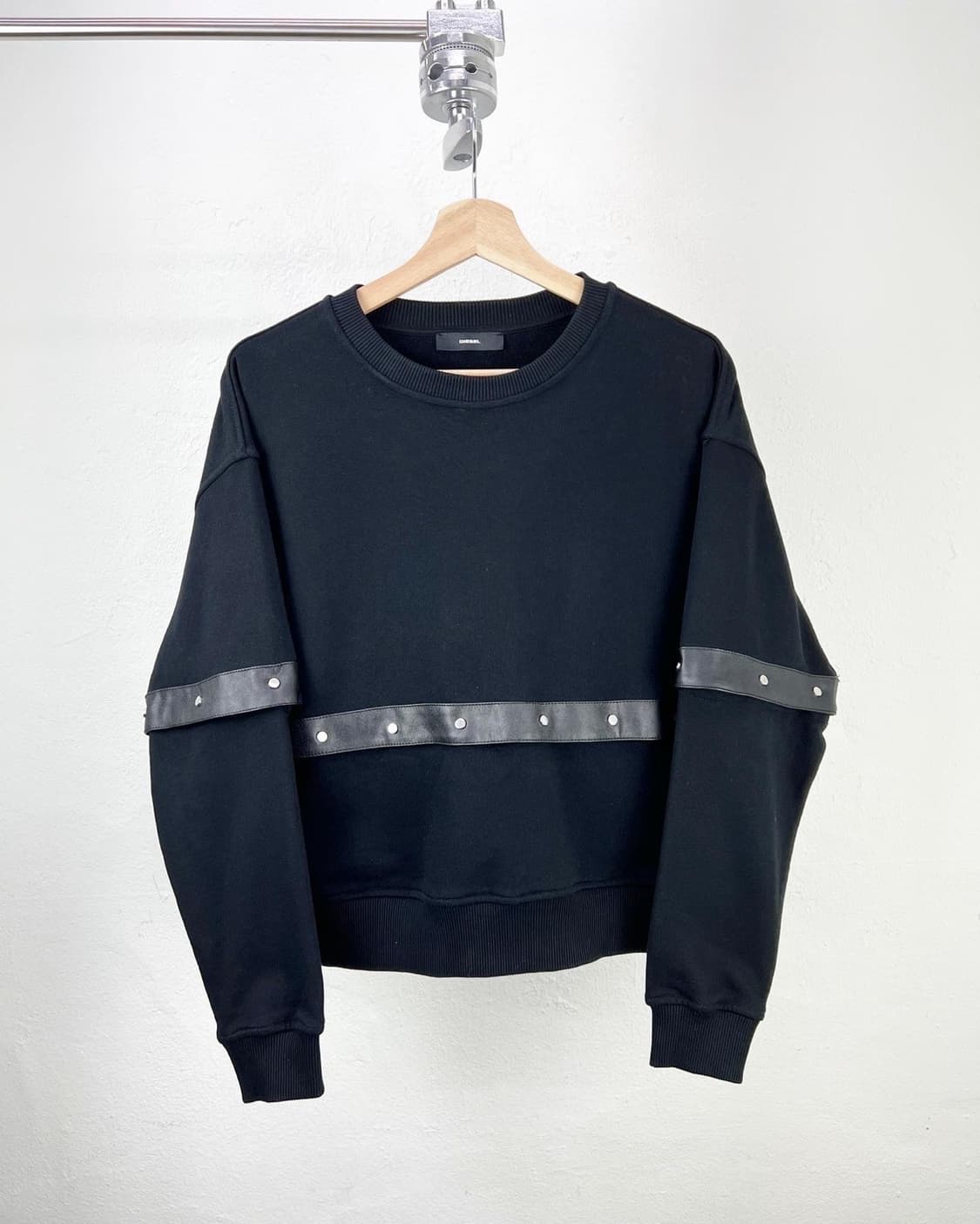 디젤 블랙 세퍼레이트 코튼 스웻셔츠 상품이미지1