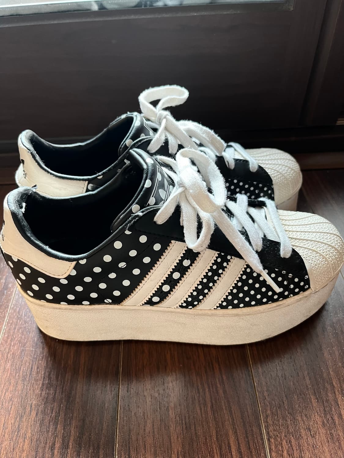 가격내림 없음) 아디다스 도트 슈퍼스타 플랫폼업 상품이미지1