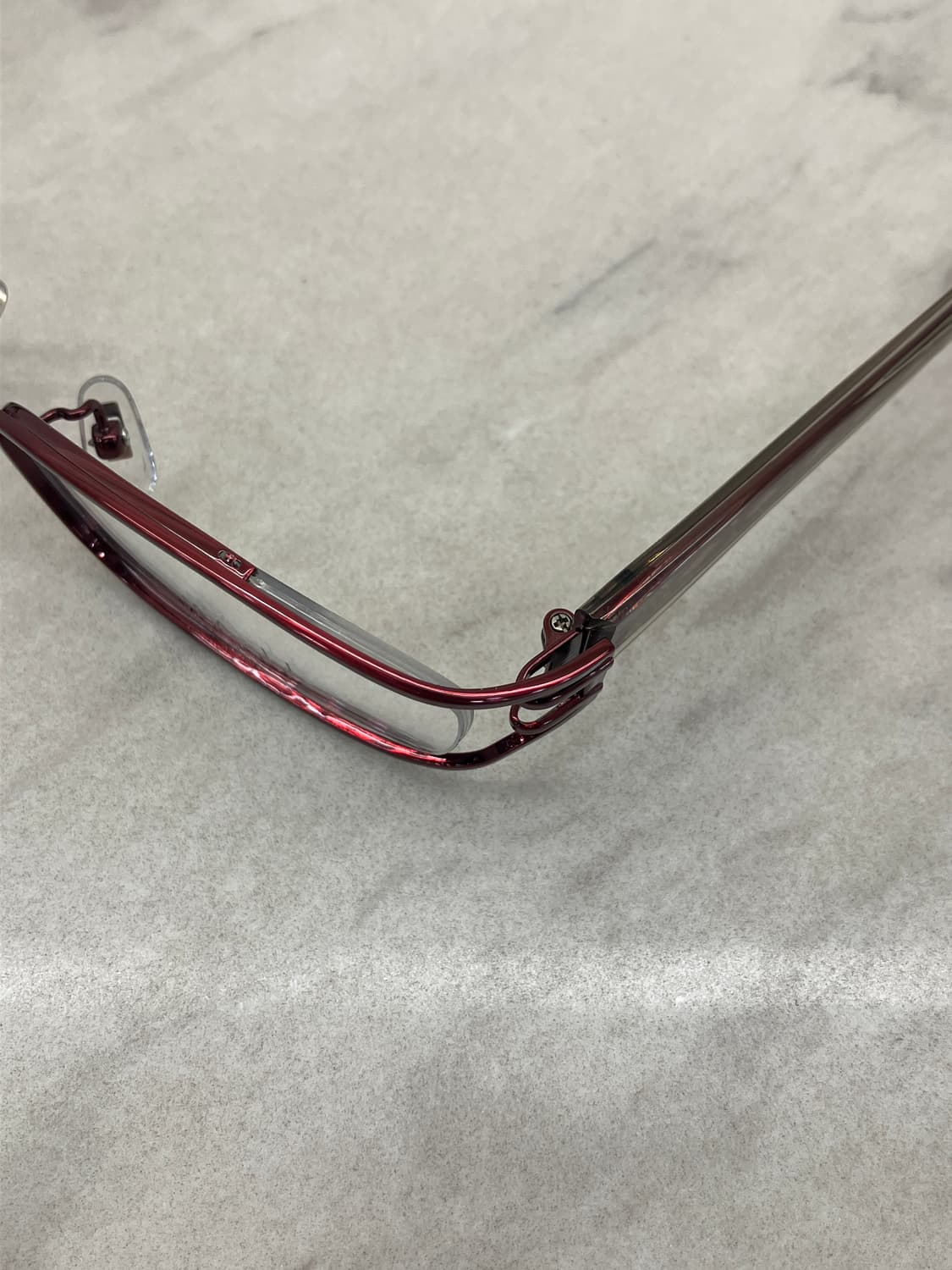 마지 마사토모 MAJI Masatomo 와인 스퀘어 와이어 메탈테 안경 상품이미지2