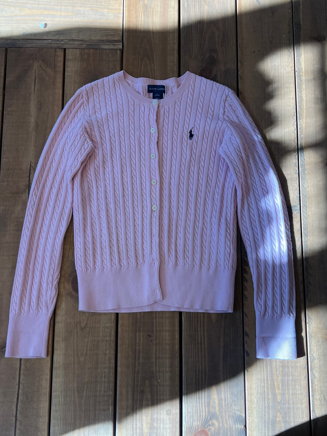 폴로 딸기우유 꽈배기 니트 카디건 상품이미지6