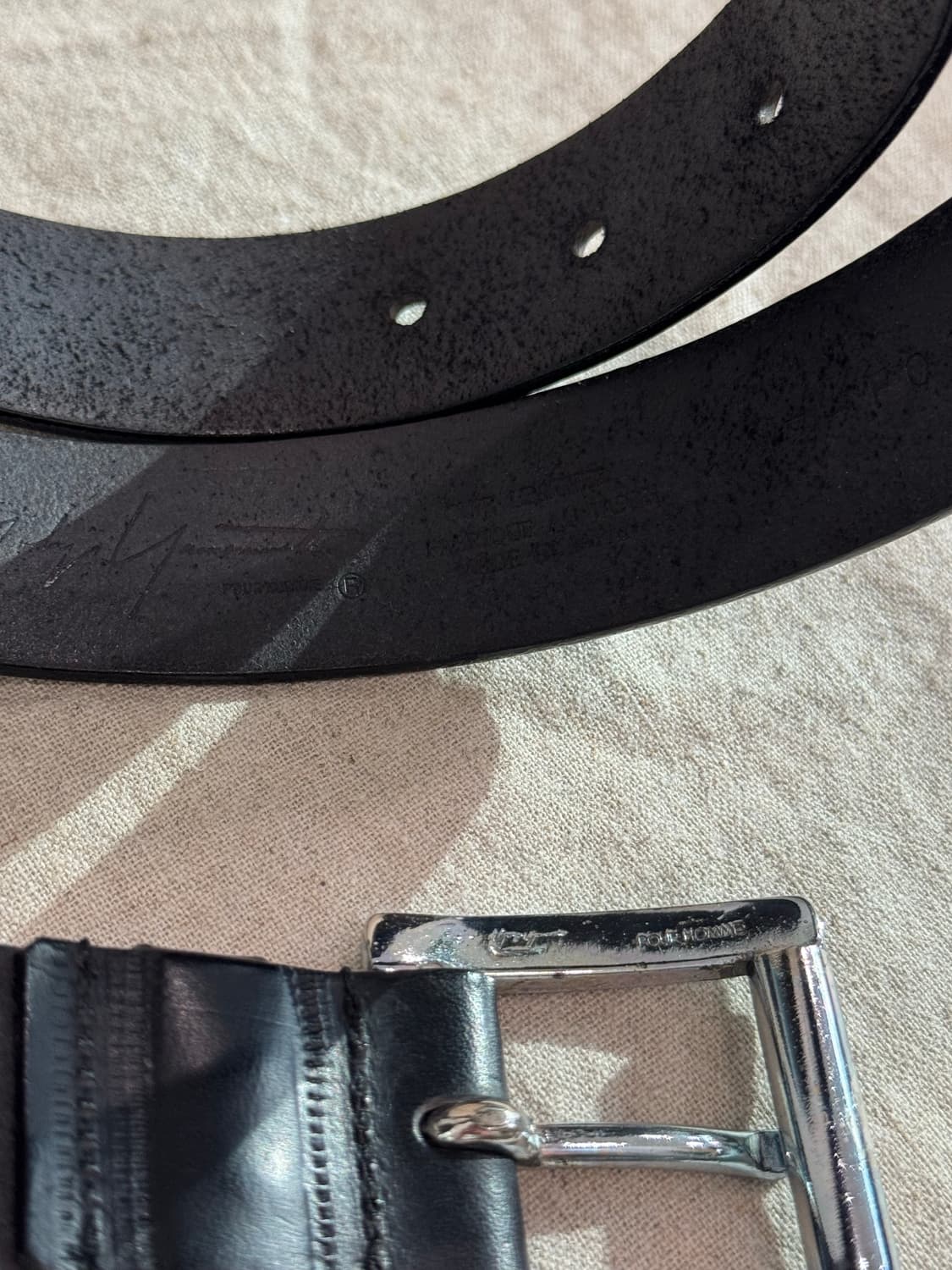 요지야마모토 뿌르 옴므 레더 벨트 상품이미지5