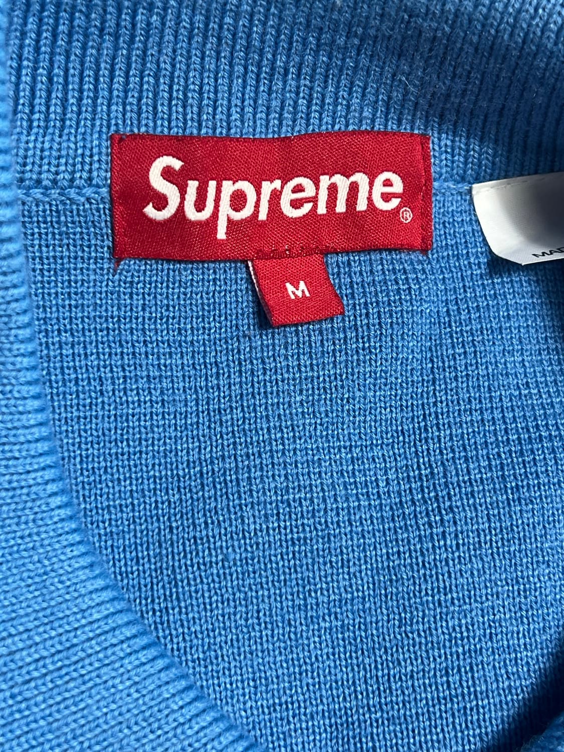 [M] 슈프림 비디드 아플리케 가디건 블루 상품이미지4