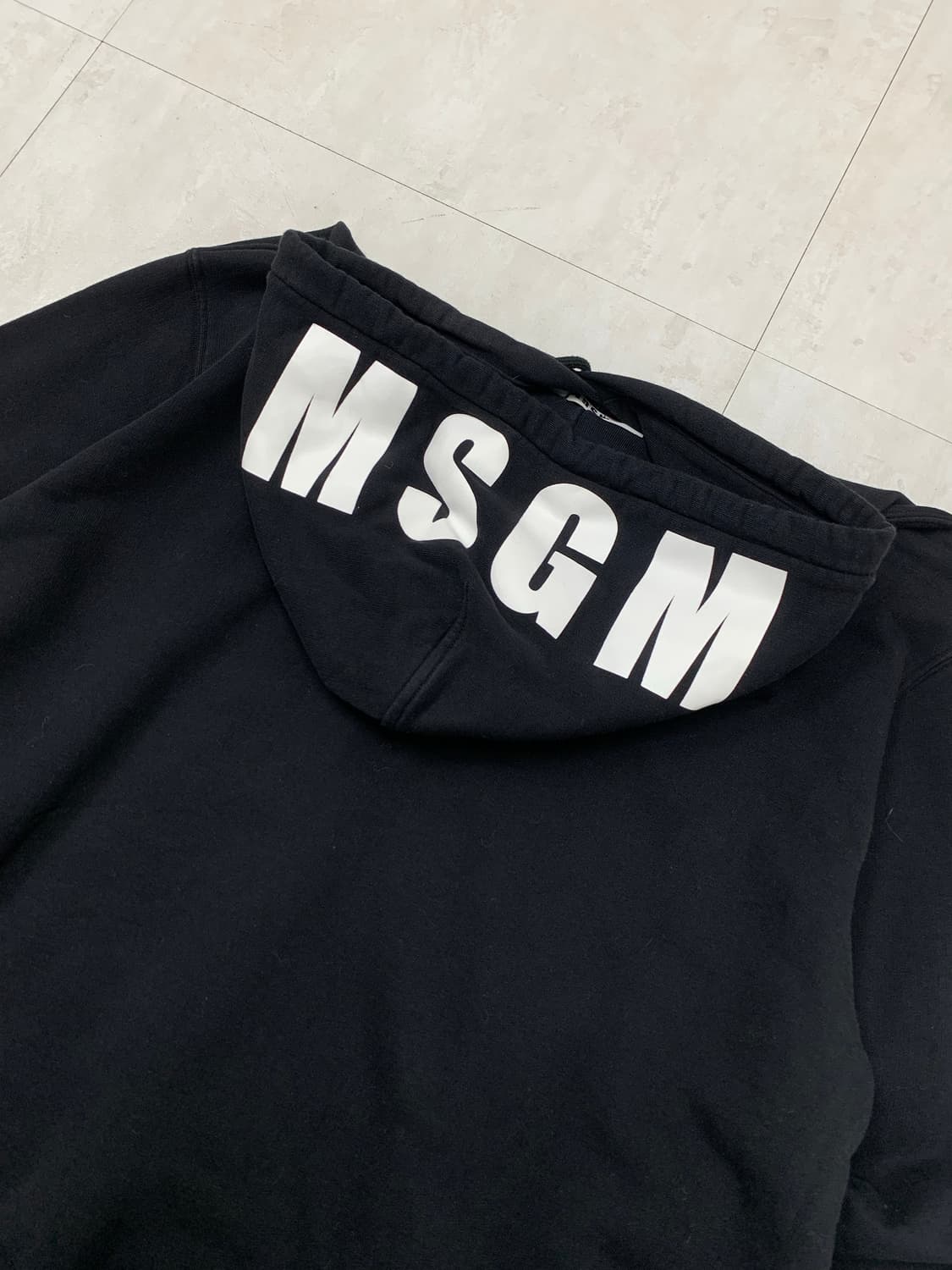 msgm 로고 블랙 후드티 #385 상품이미지8