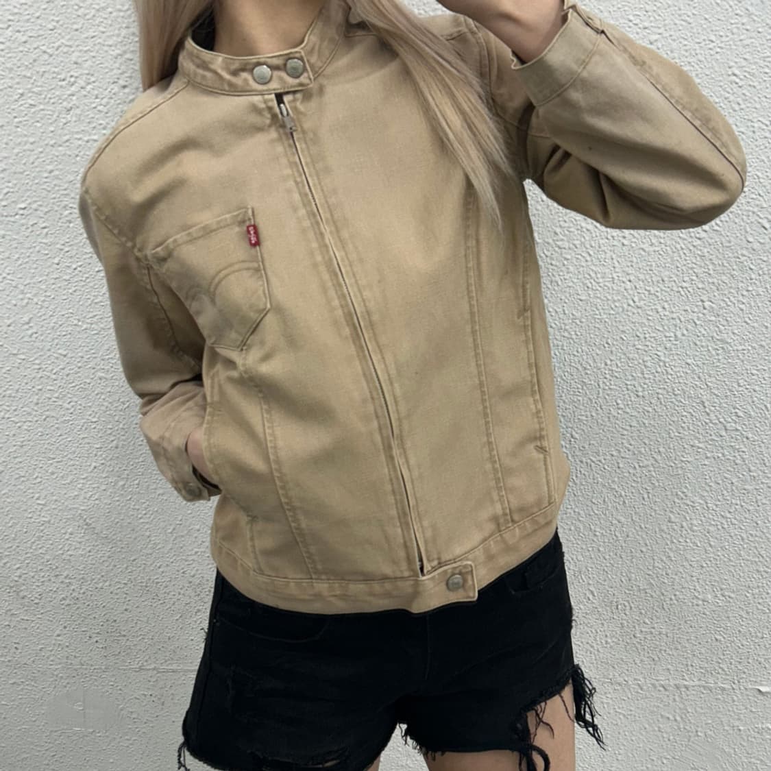 리바이스 베이지 데님 블루종 자켓 상품이미지1