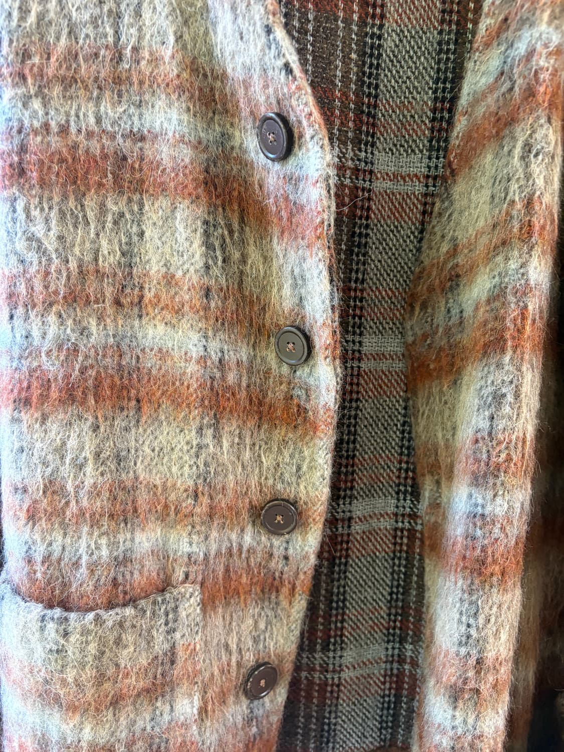 아워레가시 아먼트 체크 모헤어 가디건 M4226CC 상품이미지3