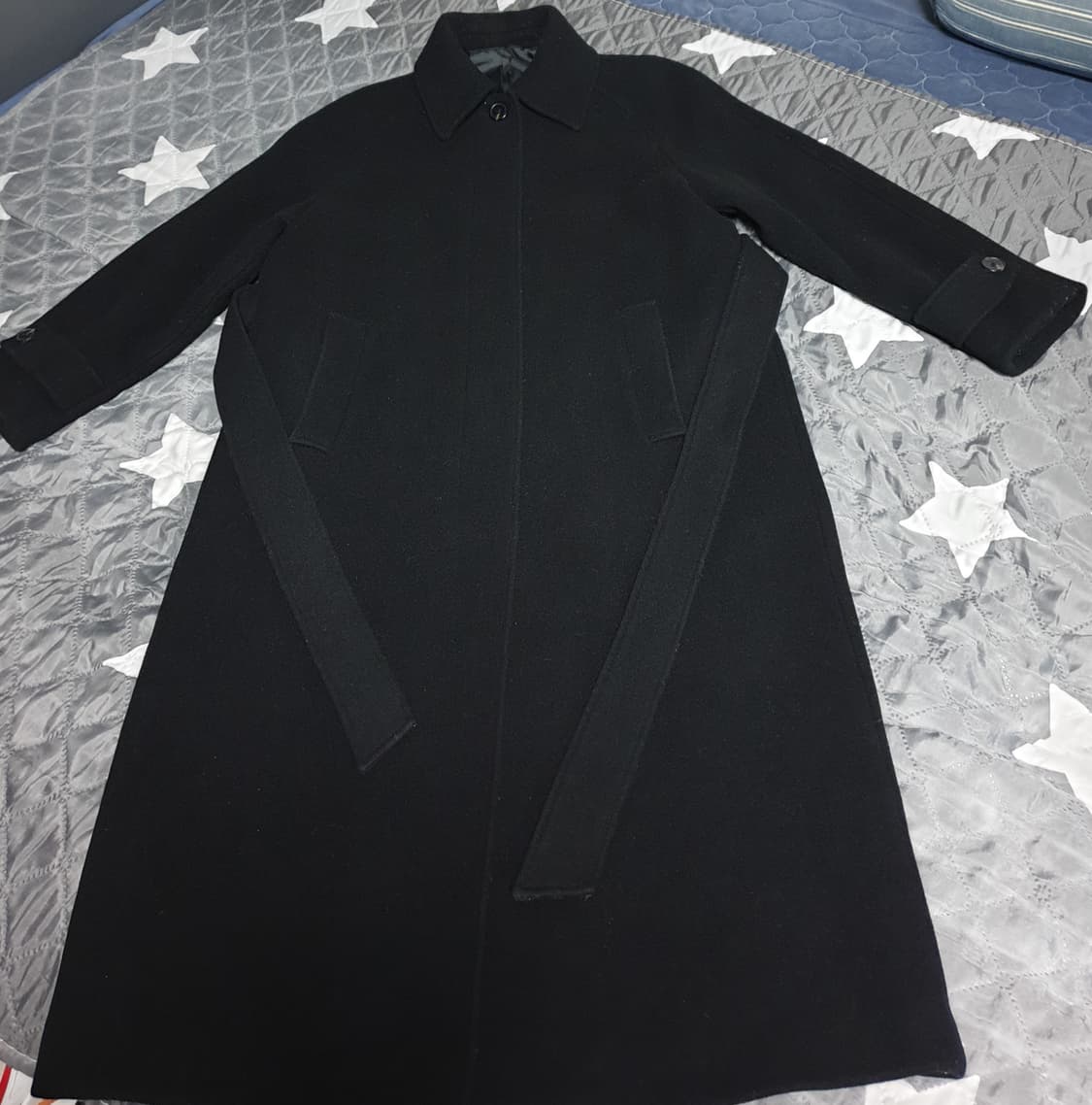 (한소희PICK) 무신사스탠다드 캐시미어블렌드 발마칸 로브 코트 (S) 상품이미지4