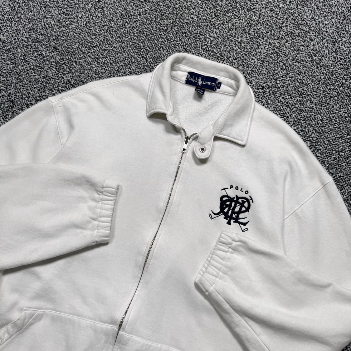 Name : 폴로 랄프로렌 시그니처로고 화이트컬러 스웻집업 :)  상품이미지2