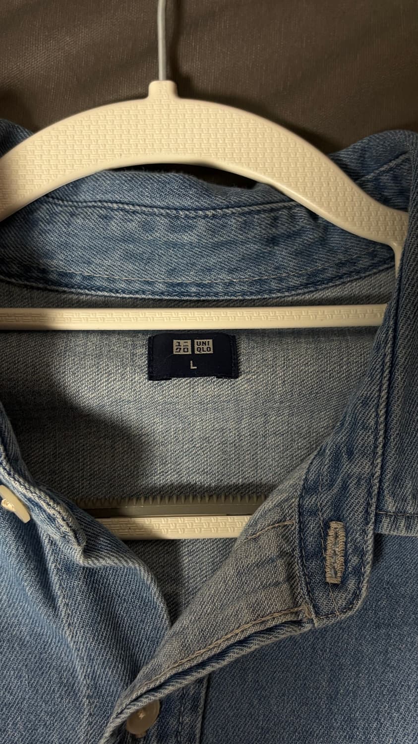 L) 유니클로 데님오버셔츠 상품이미지5