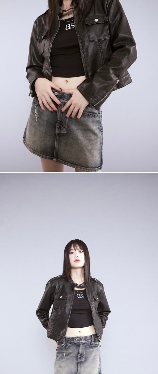 Ason leather jacket 상품이미지1